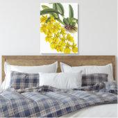 オンシジウムコンカラーヴィンテージリンデニアオーキズ キャンバスプリント (インサイチュ (寝室))