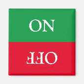 オンスイッチ赤い緑の食洗機ランドリー使用中  マグネット (正面)