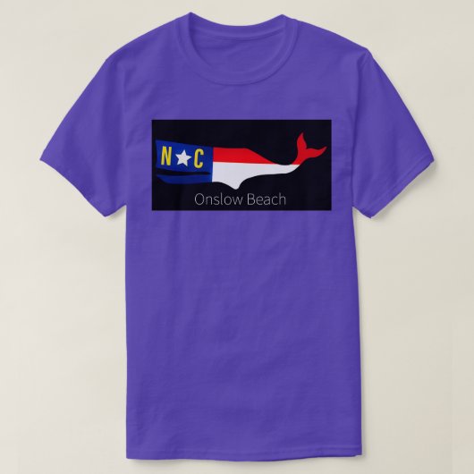 オンスロービーチクジラ Tシャツ (デザイン正面)
