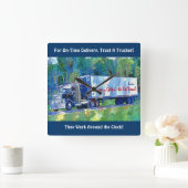 オンタイムデリバリー貨物トラックの壁時計 スクエア壁時計 (ホーム)