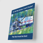 オンタイムデリバリー貨物トラックの壁時計 スクエア壁時計 (傾斜)