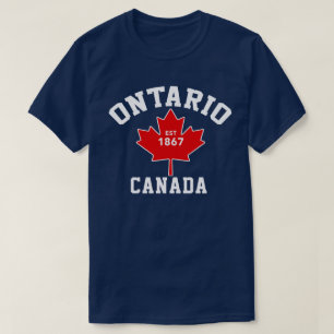 オンタリオカナダEst.1867の愛国心が強いTシャツ Tシャツ
