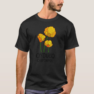 オンタリオカリフォルニアCAポピーフラワー州シティヴィント Tシャツ