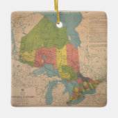 オンタリオヴィンテージの地図 セラミックオーナメント (正面)