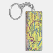 オンタリオ国際電話空港図/タクシー図 キーホルダー (正面左)