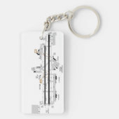 オンタリオ国際電話空港図/タクシー図 キーホルダー (裏面)