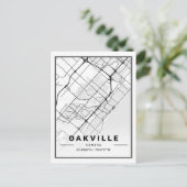 オンタリオ州オークビルカナダ旅行市地図のポスター ポストカード (スタンド正面)