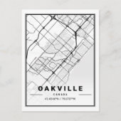 オンタリオ州オークビルカナダ旅行市地図のポスター ポストカード (正面)