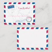 オンタリオ州カナダ航空便シーティングカー結婚ドの プレイスカード (正面/裏面)