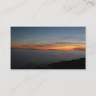 オンタリオ州キングストンの湖畔の夕焼け、たそがれ時 名刺