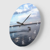 オンタリオ州キングストン湖で船遊びをしている。 ラージ壁時計 (傾斜)