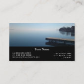 オンタリオ州キングストン湖。湖の美しい写真 名刺 (裏面)