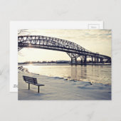 オンタリオ州サルニアのブルーウォーター橋 ポストカード (正面/裏面)