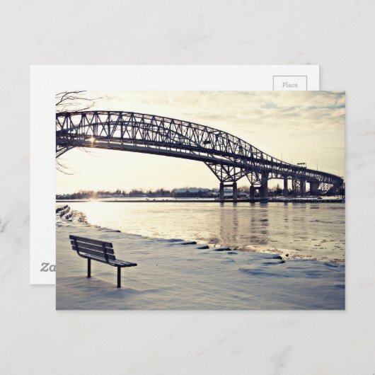 オンタリオ州サルニアのブルーウォーター橋 ポストカード (正面/裏面)