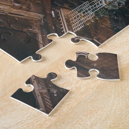 オンタリオ州ダウンタウントロントの航空写真 |カナダ ジグソーパズル (側面)