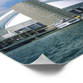 オンタリオ州トロントのCNタワーとスカイドーム ポスター (角)