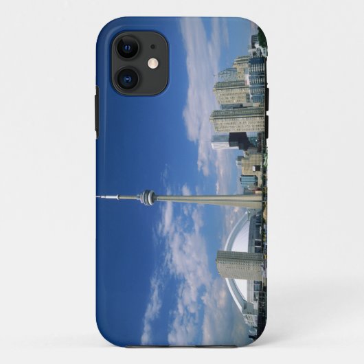 オンタリオ州トロントのCNタワーとスカイドーム Case-Mate iPhoneケース (裏面)