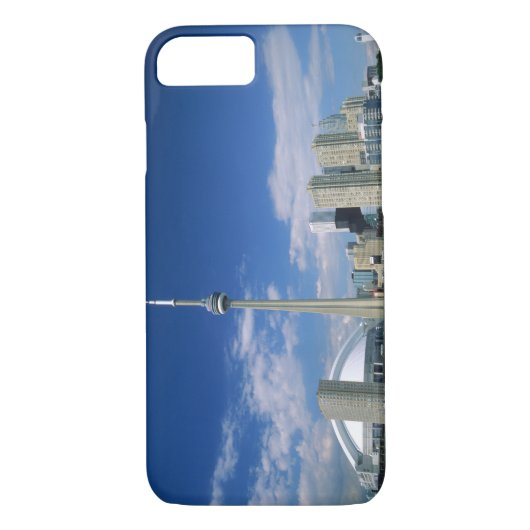 オンタリオ州トロントのCNタワーとスカイドーム Case-Mate iPhoneケース (裏面)