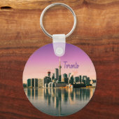 オンタリオ州トロントキャピタルカナダシティスカイライン キーホルダー (正面)