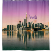 オンタリオ州トロントキャピタルカナダシティスカイライン シャワーカーテン (正面)