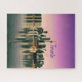 オンタリオ州トロントキャピタルカナダシティスカイライン ジグソーパズル (横)