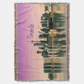 オンタリオ州トロントキャピタルカナダシティスカイライン スローブランケット (正面縦)