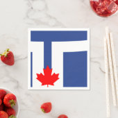 オンタリオ州トロント国旗 スタンダードカクテルナプキン (インサイチュ)