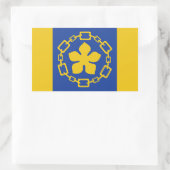 オンタリオ州ハミルトン国旗 長方形シール (バッグ)