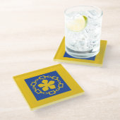 オンタリオ州ハミルトン州旗 ガラスコースター (アングル)