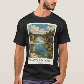 オンタリオ州マニトゥーリン島淡水の島の風景 Tシャツ
