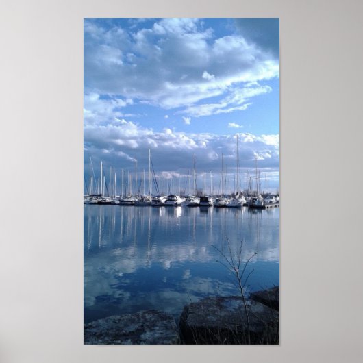 オンタリオ湖に帆船 ポスター (正面)