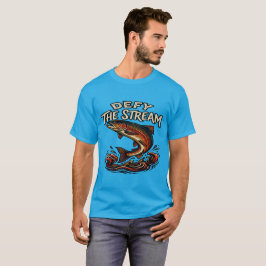 オンタリオ湖のアトランティックサーモン - 川に抗え Tシャツ
