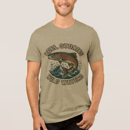 オンタリオ湖のアトランティックサーモン - Reel Stories Wild トライブレンドＴシャツ