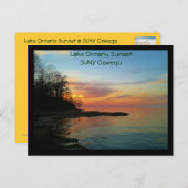 オンタリオ湖の日没 ポストカード (正面/裏面)