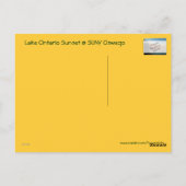 オンタリオ湖の日没 ポストカード (裏面)