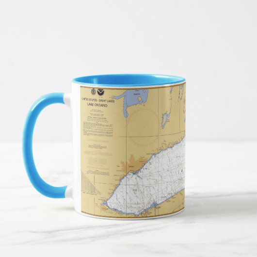 オンタリオ湖の航海のな図表 マグカップ (左)