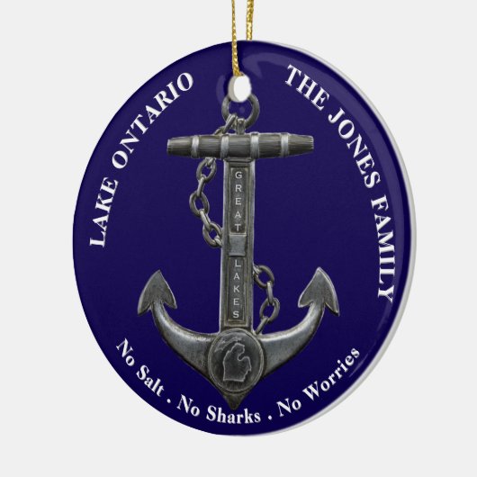 オンタリオ湖愛国的動揺していかり航海の セラミックオーナメント (左)