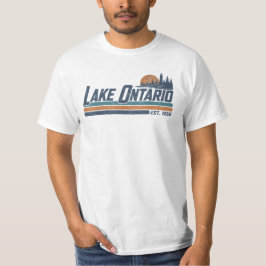 オンタリオ湖 EST 1656 サン レトロ Tシャツ