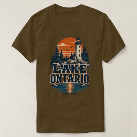 オンタリオ湖 Tシャツ (デザイン正面)