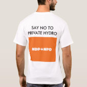 オンタリオNDPメンズTシャツ Tシャツ (裏面)