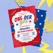 オンダーガールファースト誕生日招待状 招待状