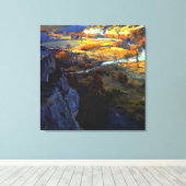 オンダードンク – グアダルーペ川のブラフス キャンバスプリント (インサイチュ (ウッドフロア))