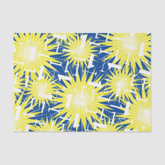 オンダーフルカラフルかわいい1歳の誕生日パーティー 薄葉紙 (正面)