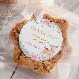 オンダーフルディアピンクフローラ誕生日 ラウンドシール