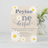 オンダーフルデイジーファースト誕生日招待状 招待状 (スタンド正面)