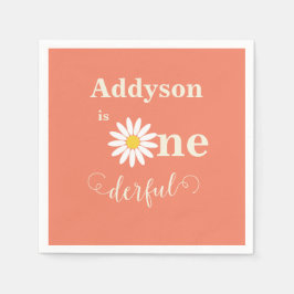 オンダーフルデイジーファースト誕生日 スタンダードカクテルナプキン