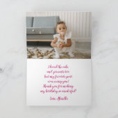 オンダーフルファースト誕生日サンキューカード サンキューカード (内部)