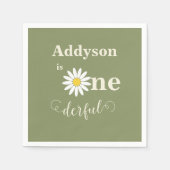 オンダーフルファースト誕生日 スタンダードカクテルナプキン (正面)