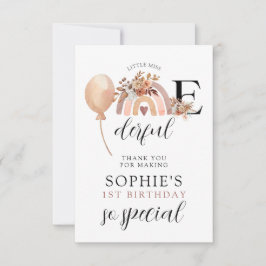 オンダーフルレインボーガールズ誕生日 サンキューカード