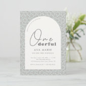 オンダーフルレトロデイジーガールズミント1st誕生日 招待状 (スタンド正面)